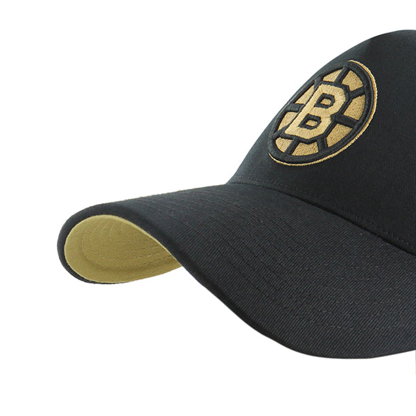 Pictured is this NHL Boston Bruins Sure Shot ’47 MVP cap in black. 5