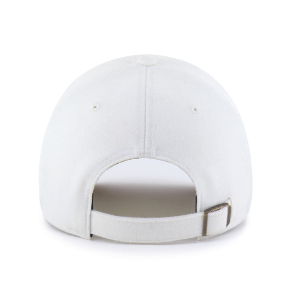 Pictured is this New Balance Wool Suede ’47 CLEAN UP cap in white & brown. 2