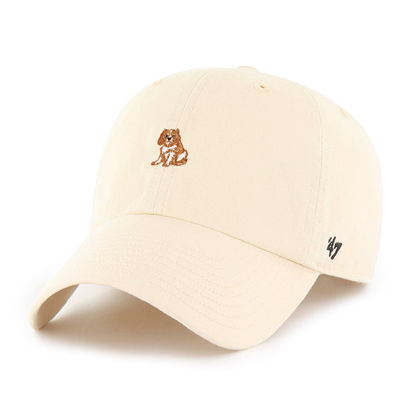 Pictured is this Dog Icon King Charles Cavalier Spaniel Base Runner ’47 CLEAN UP cap in natural. 1