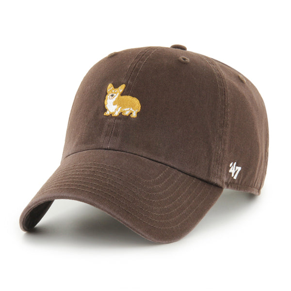 Pictured is this Dog Icon Corgi ’47 CLEAN UP cap in brown. 1