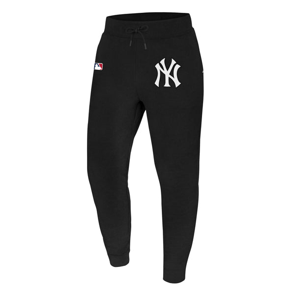 The model is wearing these MLB New York Yankees Islington ’47 Track Pants in black. 1