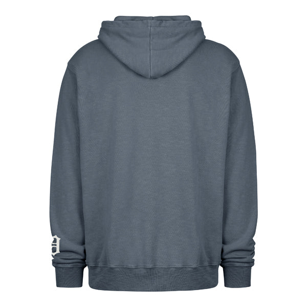The model is wearing this MLB Detroit Tigers Groten ’47 Pullover Hoodie in grey. 2