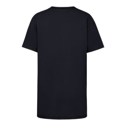 The model is wearing this MLB New York Yankees Womens Gemstone Swash ’47 T-Shirt Dress in navy. 2