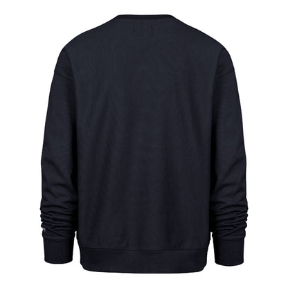 The model is wearing this MLB New York Yankees 96 ’47 Foundation Crewneck Sweatshirt in navy. 2