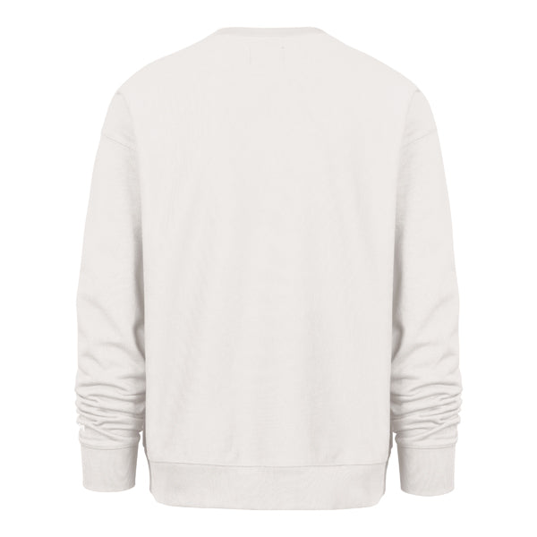 The model is wearing this MLB New York Yankees 96 ’47 Foundation Crewneck Sweatshirt in white. 2