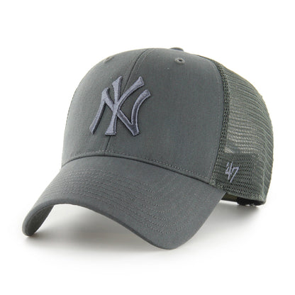 Pictured is this MLB New York Yankees Branson '47 MVP cap in dark grey. 1