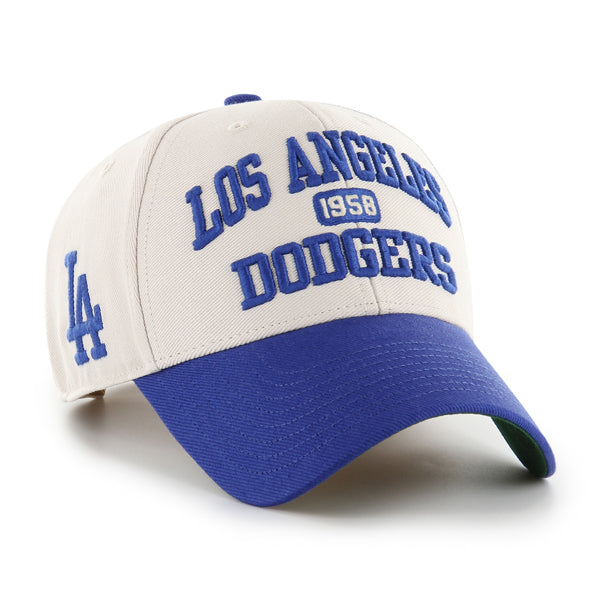 Pictured is this MLB Los Angeles Dodgers Broke Line '47 MVP cap in natural. 1
