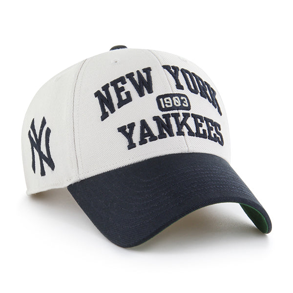 Pictured is this MLB New York Yankees Broke Line '47 MVP cap in natural. 1