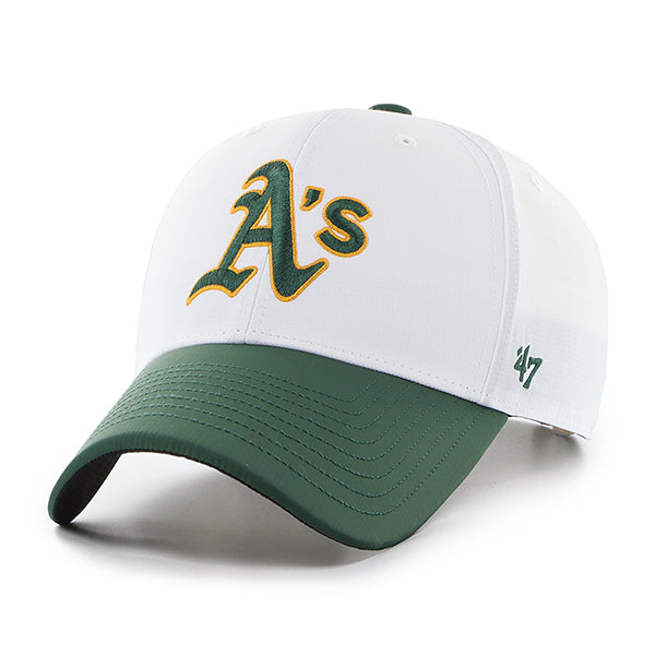 Pictured is this MLB Oakland Athletics Brrr '47 MVP cap in white. 1