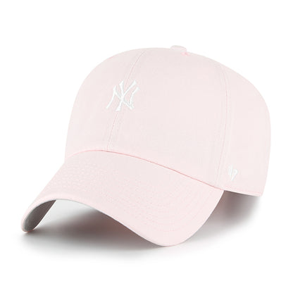 Pictured is this MLB New York Yankees Base Runner '47 CLEAN UP cap in light pink. 1