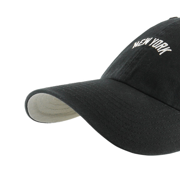 Pictured is this MLB New York Yankees Script Base Runner '47 CLEAN UP cap in black. 3