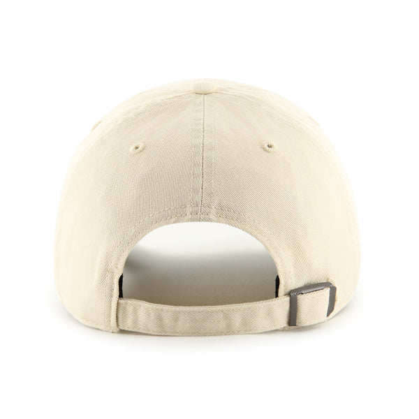 Pictured is this MLB New York Yankees Script Base Runner '47 CLEAN UP cap in natural. 2