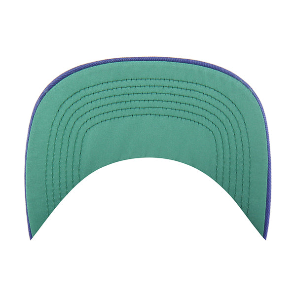 Pictured is this MLB Chain Side Stitch Los Angeles Dodgers ’47 CLEAN UP Flat Brim cap in blue. 5