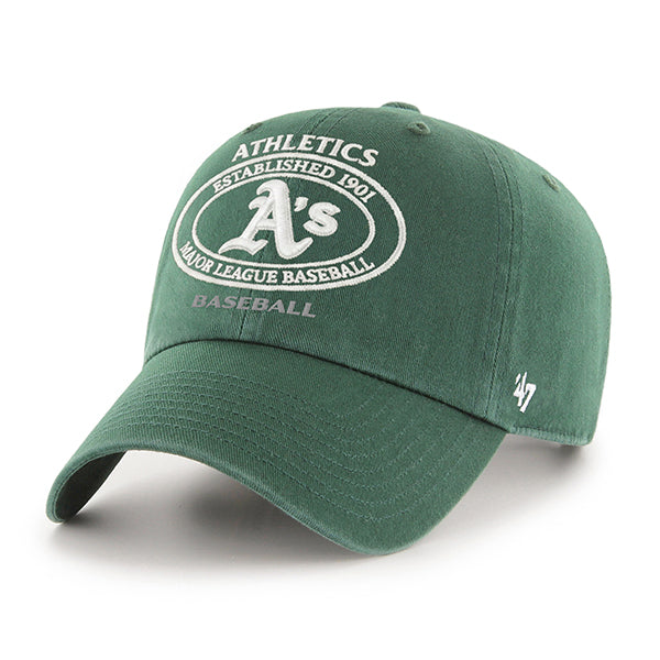 Pictured is this MLB Oakland Athletics Circle Tone ’47 CLEAN UP cap in dark green. 1