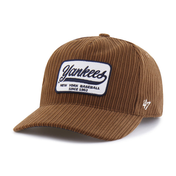 Pictured is this MLB New York Yankees Cord Patch ’47 HITCH cap in brown. 2