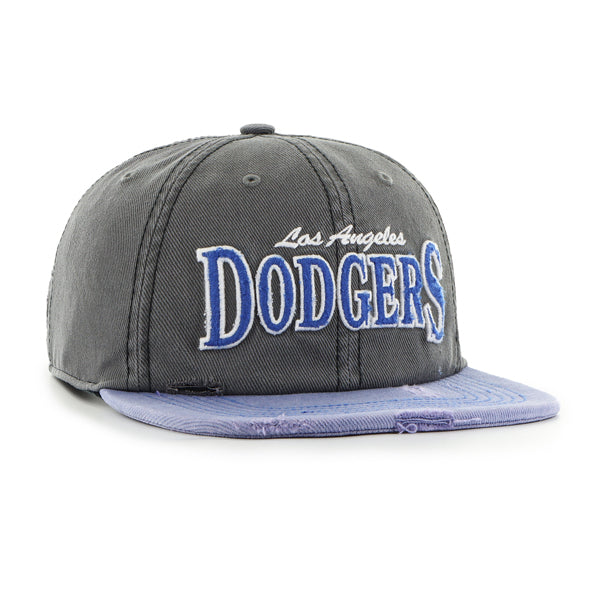Pictured is this MLB Los Angeles Dodgers Cragged '47 capTAIN cap in dark grey. 2