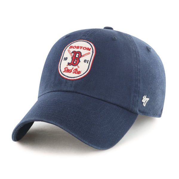 Pictured is this MLB Boston Red Sox Crosspatch '47 CLEAN UP cap in navy. 1