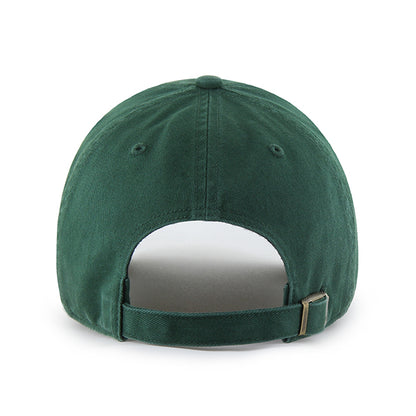 Pictured is this MLB Oakland Athletics Crosspatch '47 CLEAN UP cap in dark green. 2