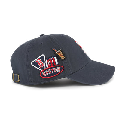 Pictured is this MLB Boston Red Sox Extra Badges '47 CLEAN UP cap in navy. 5