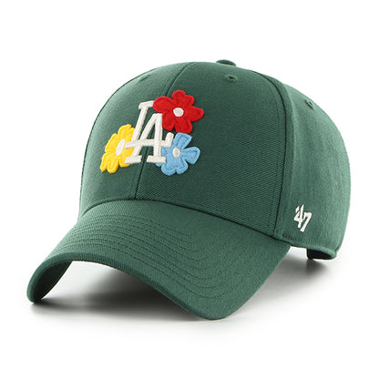 Pictured is this MLB Los Angeles Dodgers Gallery '47 MVP cap in dark green. 1