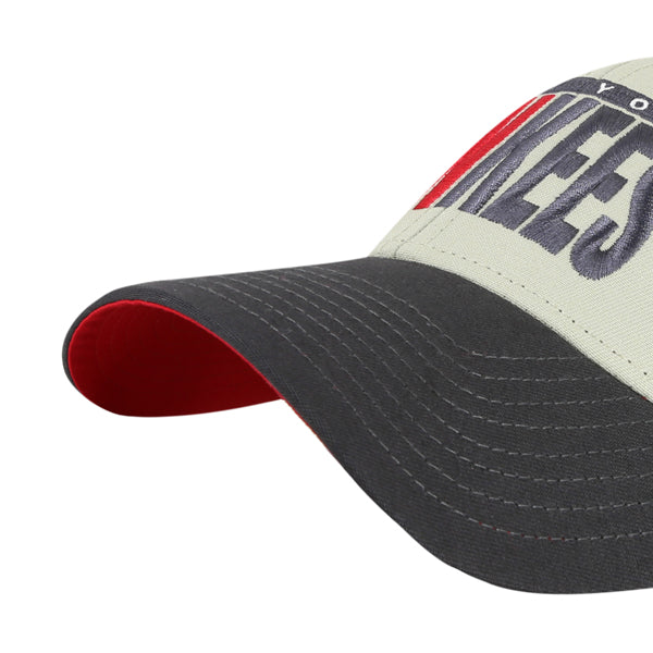 Pictured is this MLB New York Yankees Half Block Text ’47 MVP cap in grey. 4