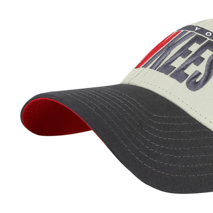 Pictured is this MLB New York Yankees Half Block Text ’47 MVP cap in grey. 4