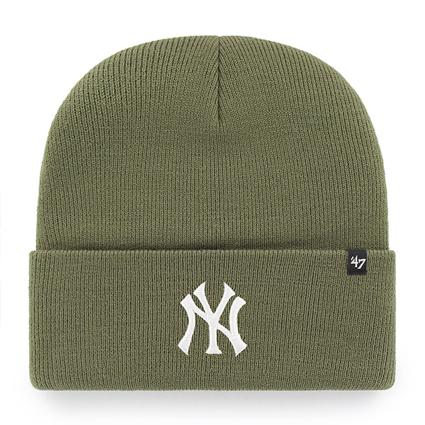 Pictured is this MLB New York Yankees Haymaker ’47 CUFF KNIT beanie cap in kelly green. 1