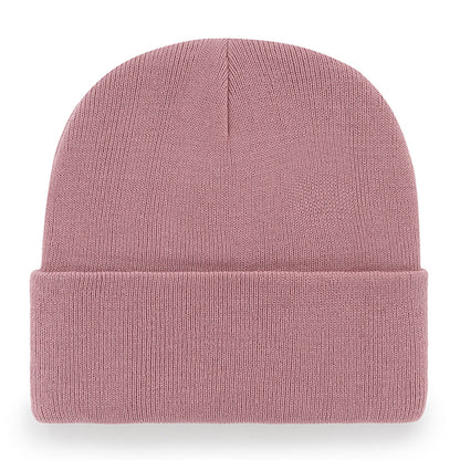 Pictured is this MLB New York Yankees Haymaker ’47 CUFF KNIT beanie cap in pink. 2