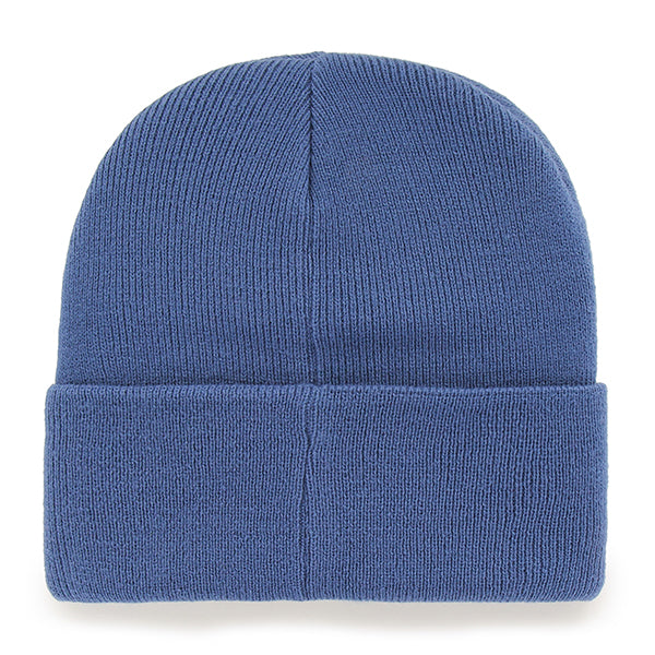 Pictured is this MLB New York Yankees Haymaker ’47 CUFF KNIT beanie cap in medium blue. 2