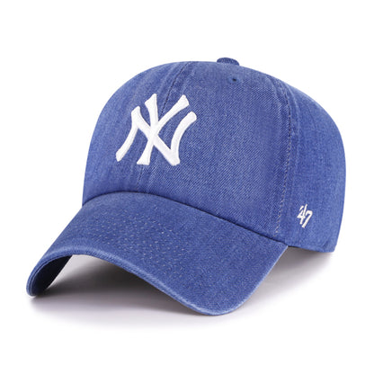 Pictured is this MLB New York Yankees Lennon '47 CLEAN UP cap in blue. 1