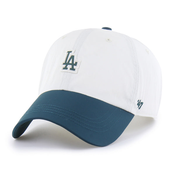 Pictured is this MLB Los Angeles Dodgers Modernia ’47 CLEAN UP cap in white & navy. 1