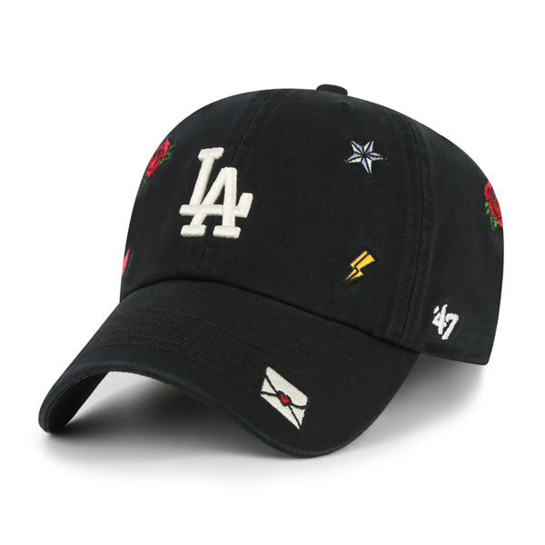 Pictured is this MLB Los Angeles Dodgers Multi Scatter ’47 CLEAN UP cap in black. 1