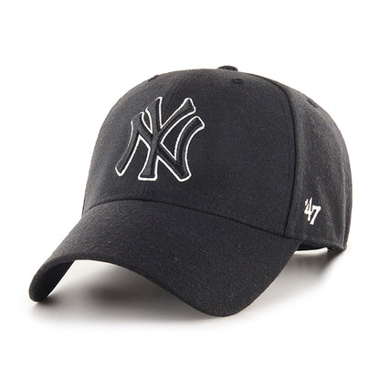 Pictured is this MLB New York Yankees Snapback ’47 MVP cap in black. 1