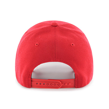 Pictured is this MLB New York Yankees Snapback ’47 MVP cap in red. 2
