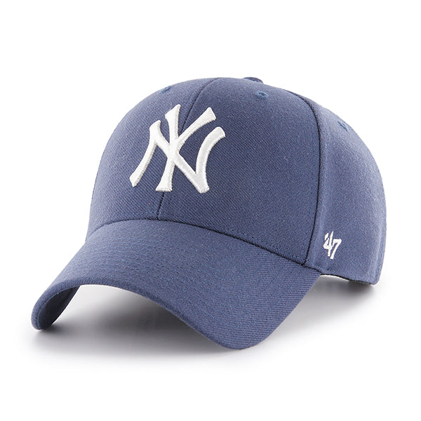 Pictured is this MLB New York Yankees '47 MVP cap in blue. 1