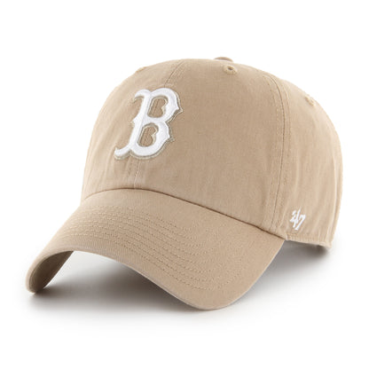 Pictured is this MLB Boston Red Sox ’47 CLEAN UP cap in brown. 1