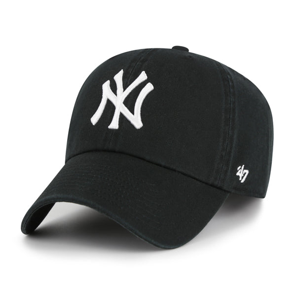 Pictured is this MLB New York Yankees Kids '47 CLEAN UP cap in black. 1