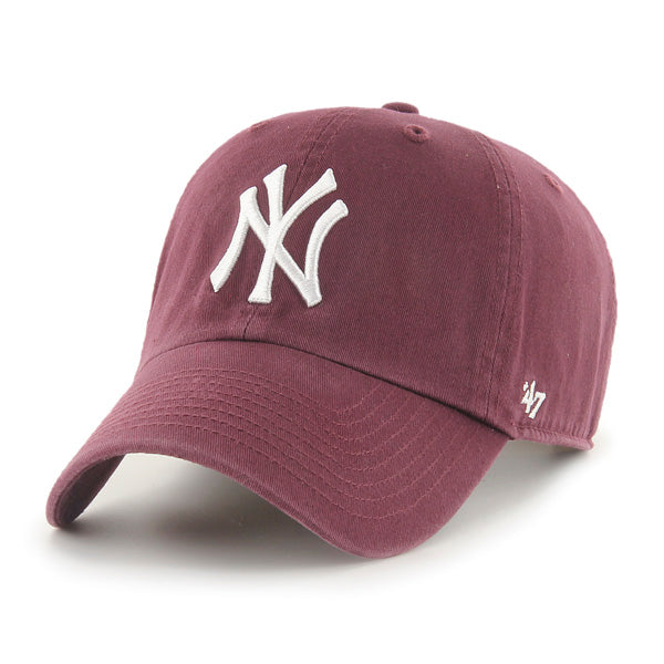 Pictured is this MLB New York Yankees Tonal ’47 CLEAN UP cap in dark purple. 1