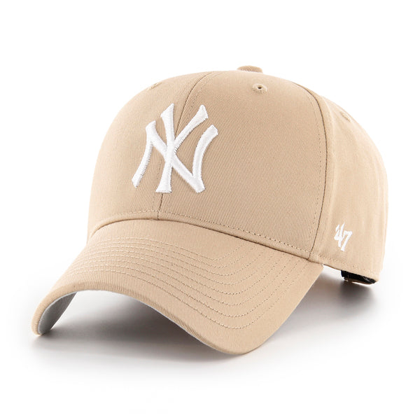 Pictured is this MLB New York Yankees Raised Kids ’47 MVP cap in beige/khaki. 1