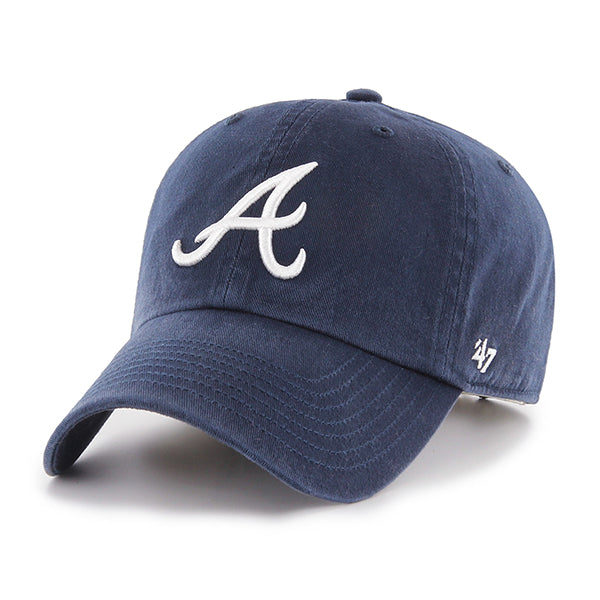 Pictured is this MLB Atlanta Braves '47 CLEAN UP cap in navy. 1