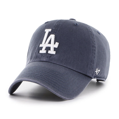 Pictured is this MLB Los Angeles Dodgers '47 CLEAN UP cap in navy. 1