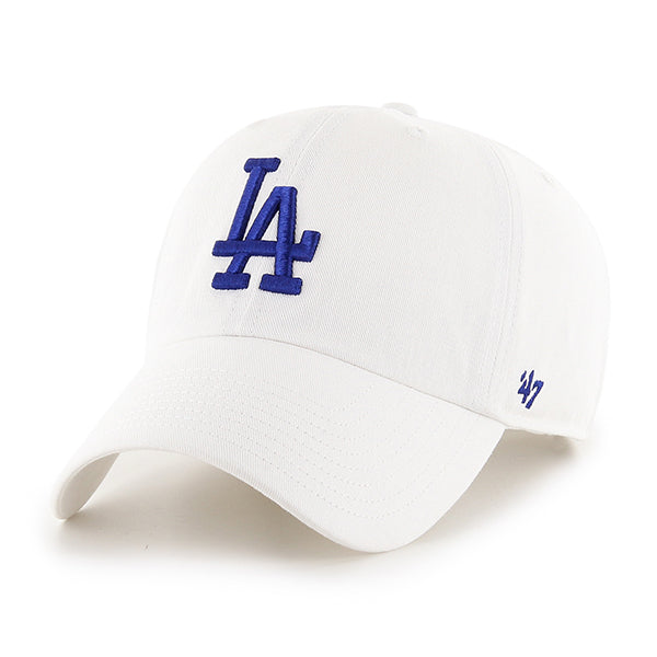 Pictured is this MLB Los Angeles Dodgers '47 CLEAN UP cap in white. 1