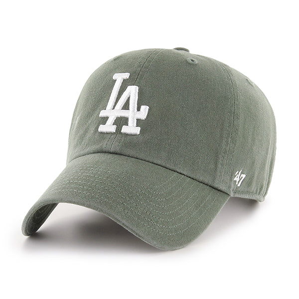 Pictured is this MLB Los Angeles Dodgers '47 CLEAN UP cap in green. 1