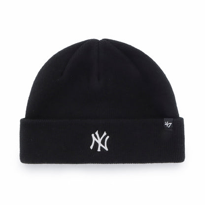 Pictured is this MLB New York Yankees Randle ’47 CUFF KNIT beanie cap in black. 1