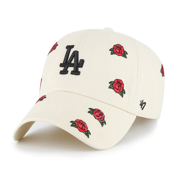 Pictured is this MLB Los Angeles Dodgers Scatter ’47 CLEAN UP cap in natural. 1