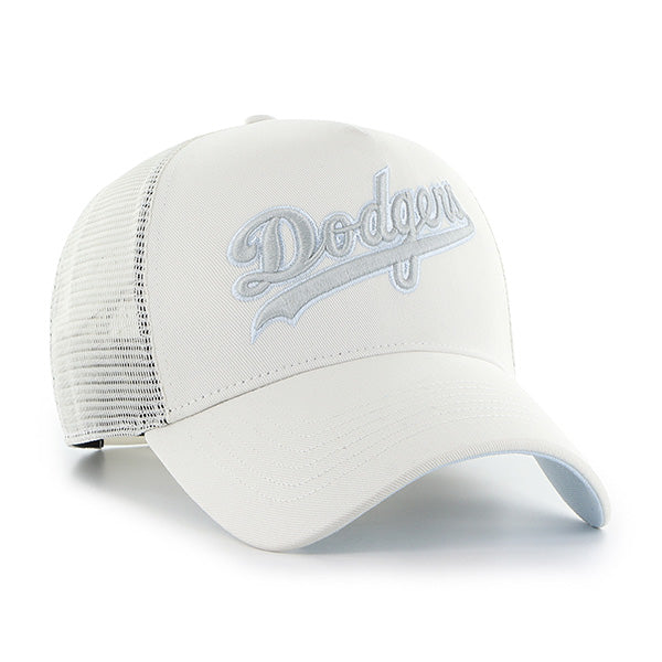 Pictured is this MLB Los Angeles Dodgers Soft Glow Script '47 OFFSIDE DT cap in natural. 3