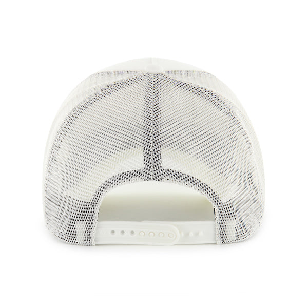 Pictured is this MLB New York Yankees Soft Glow Script '47 OFFSIDE DT cap in white and digital yellow. 2