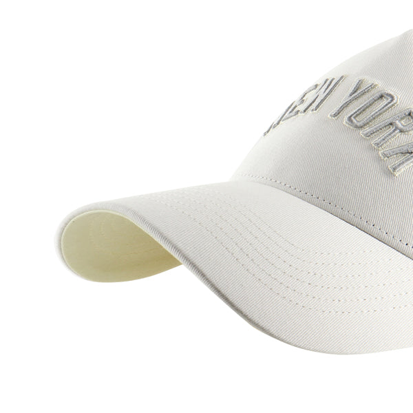 Pictured is this MLB New York Yankees Soft Glow Script '47 OFFSIDE DT cap in white and digital yellow. 4