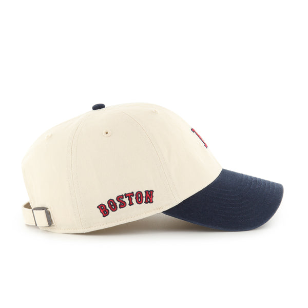 Pictured is this MLB Boston Red Sox Base Runner Sure Shot '47 CLEAN UP cap in natural. 3
