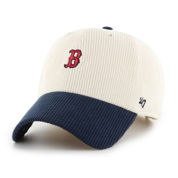 Pictured is this MLB Boston Red Sox Base Runner Cord '47 CLEAN UP cap in natural. 1
